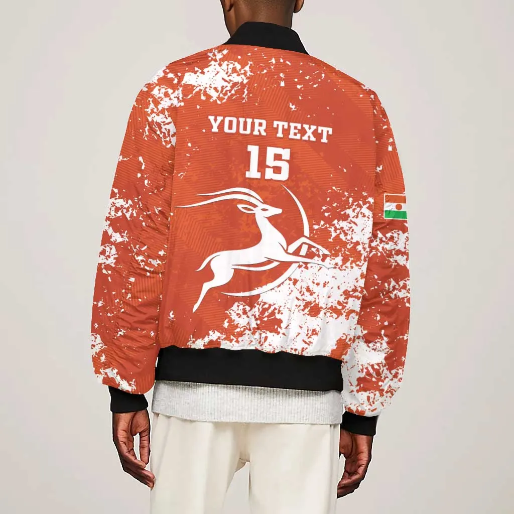 Custom Afro Niger Football Bomber Jacket We Are Champions LT15
