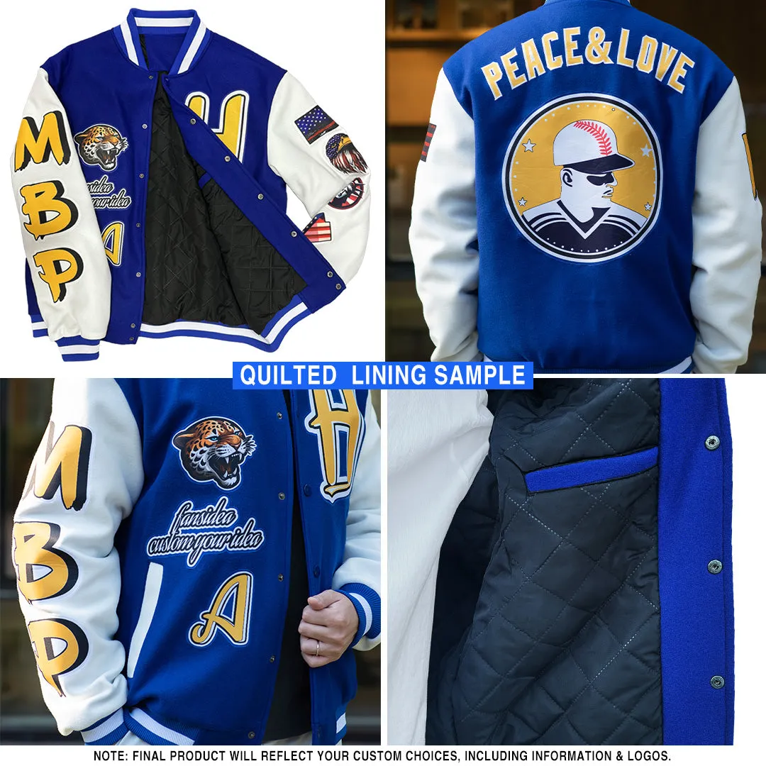Custom Graffiti Pattern Black-Gray Scratch 3D Bomber Full-Snap Varsity Letterman Jacket