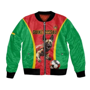 Custom Guinea-Bissau Football Bomber Jacket Go Djurtus Go LT15
