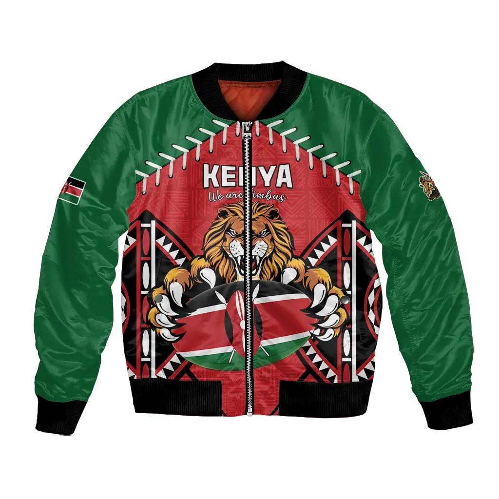 Custom Kenya Rugby Bomber Jacket We Are Simbas LT15