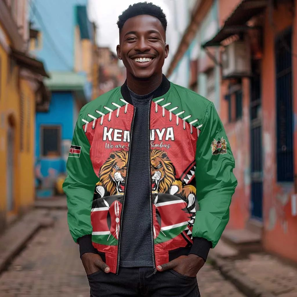 Custom Kenya Rugby Bomber Jacket We Are Simbas LT15