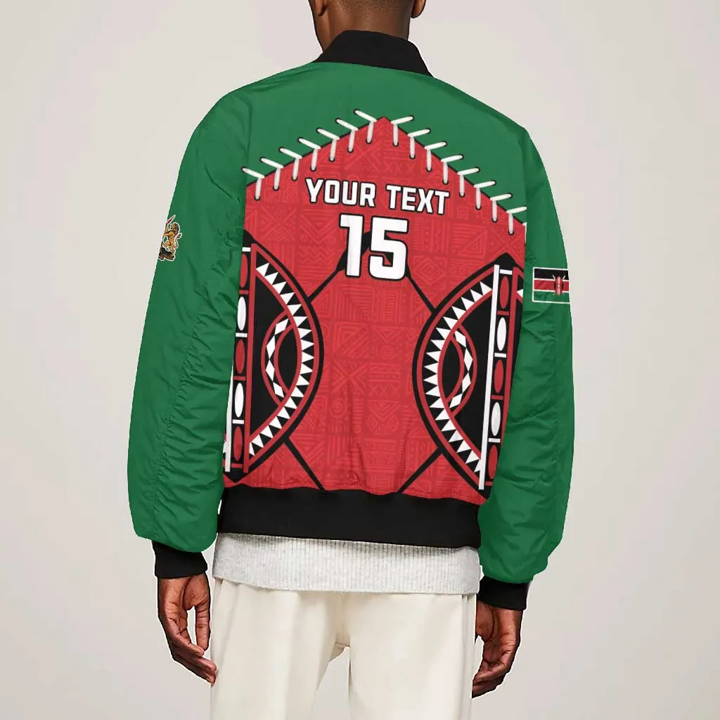Custom Kenya Rugby Bomber Jacket We Are Simbas LT15