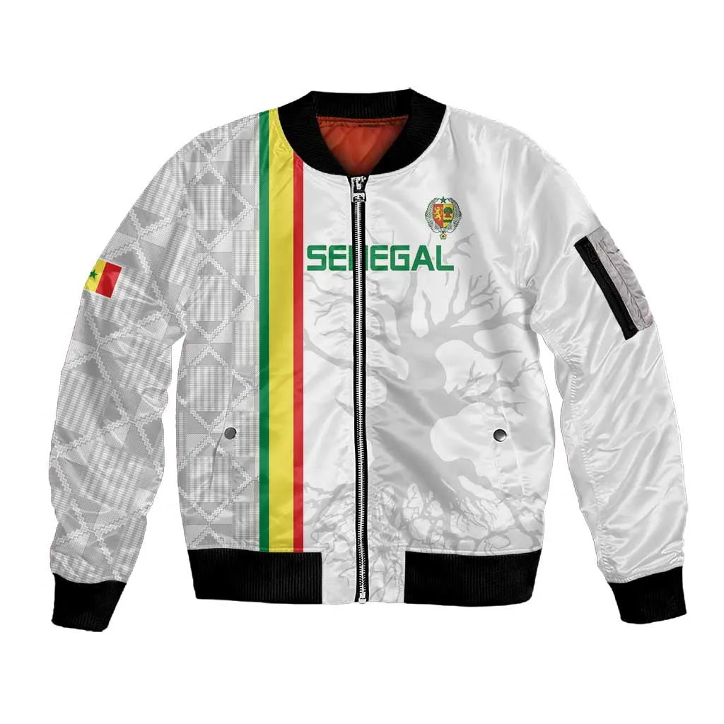 Custom Senegal Football Sleeve Zip Bomber Jacket We Are Champions LT15