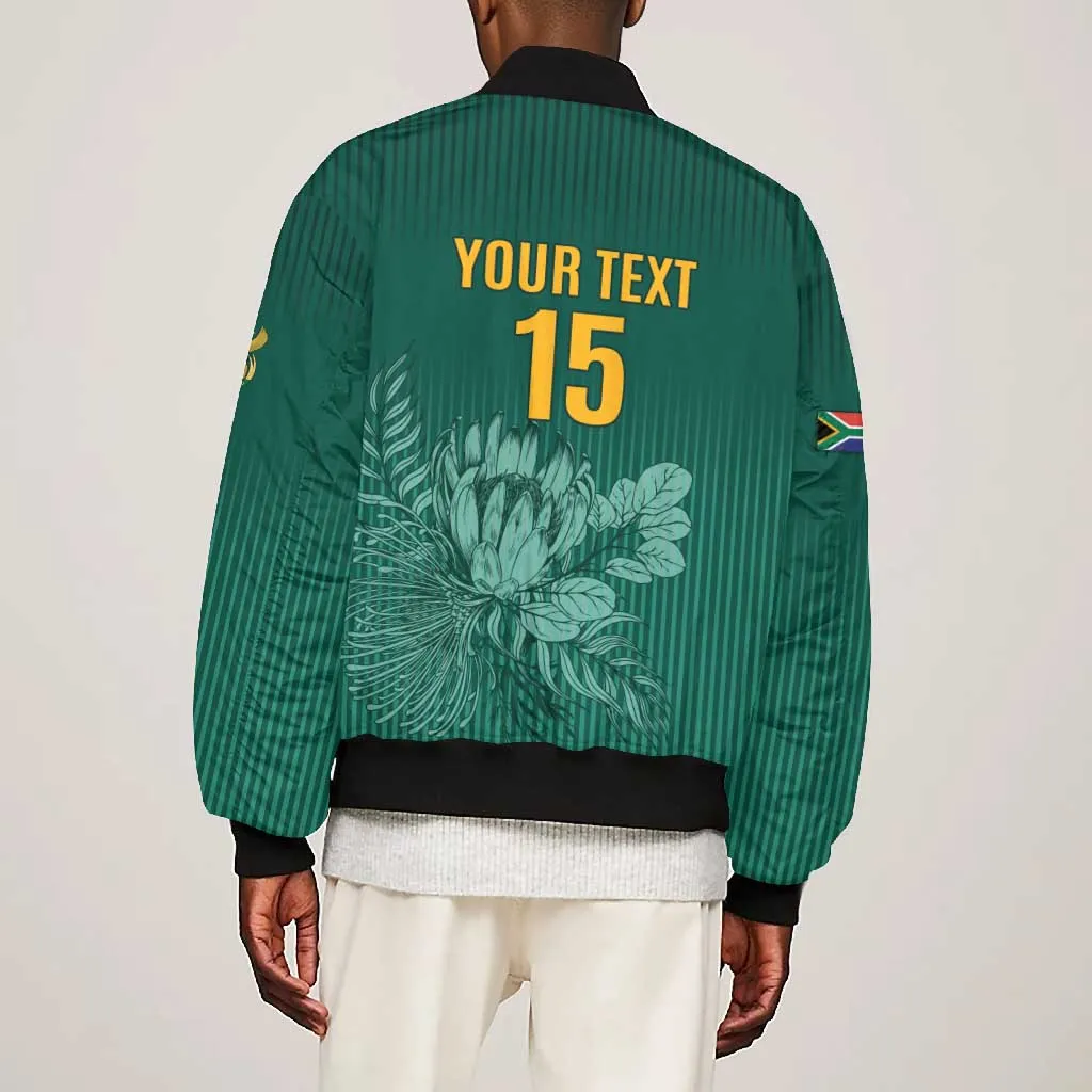 Custom South Africa Cricket Bomber Jacket Come On Proteas LT15