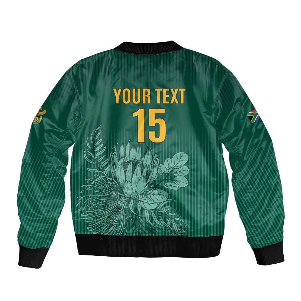 Custom South Africa Cricket Bomber Jacket Come On Proteas LT15