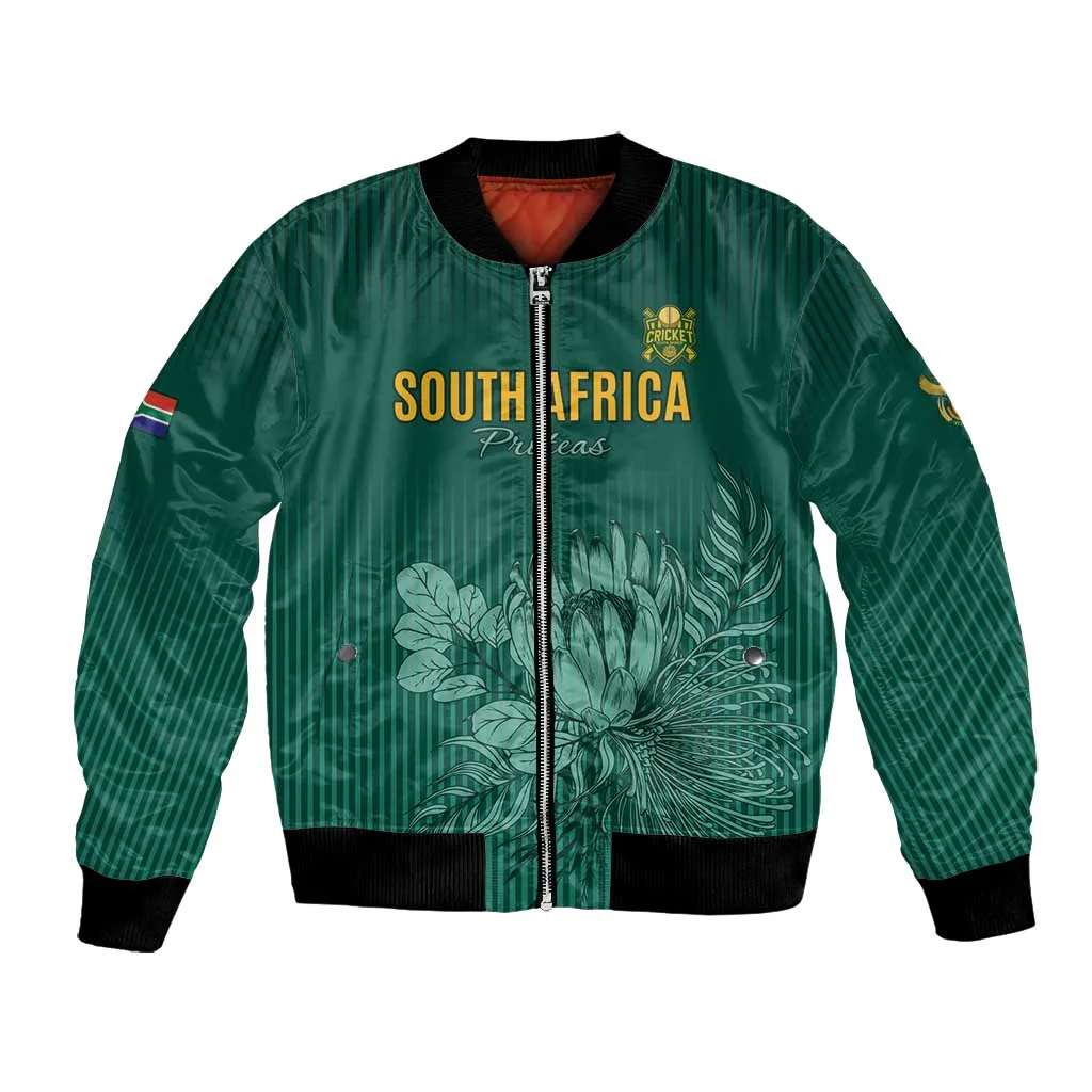 Custom South Africa Cricket Bomber Jacket Come On Proteas LT15