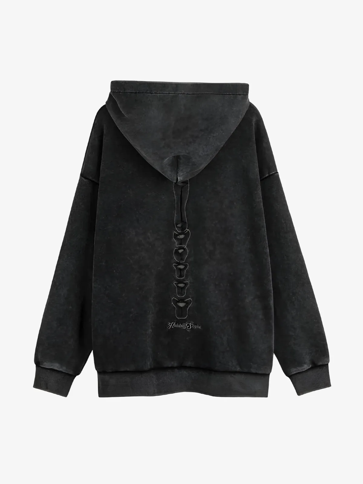 CUT OUT SKELETON ZIP UP HOODIE