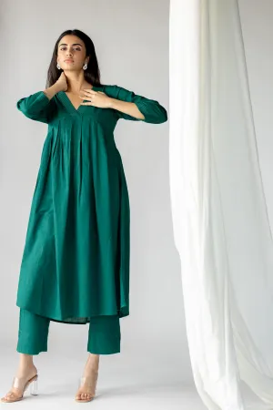 Dark teal kurta set