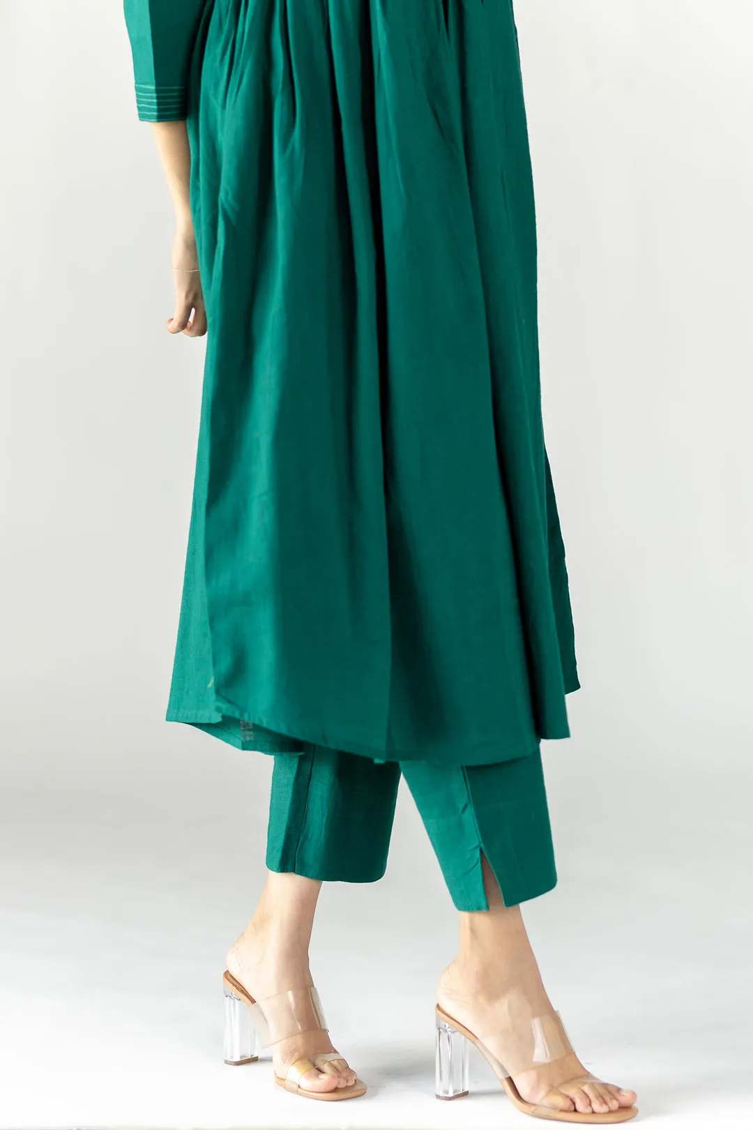 Dark teal kurta set