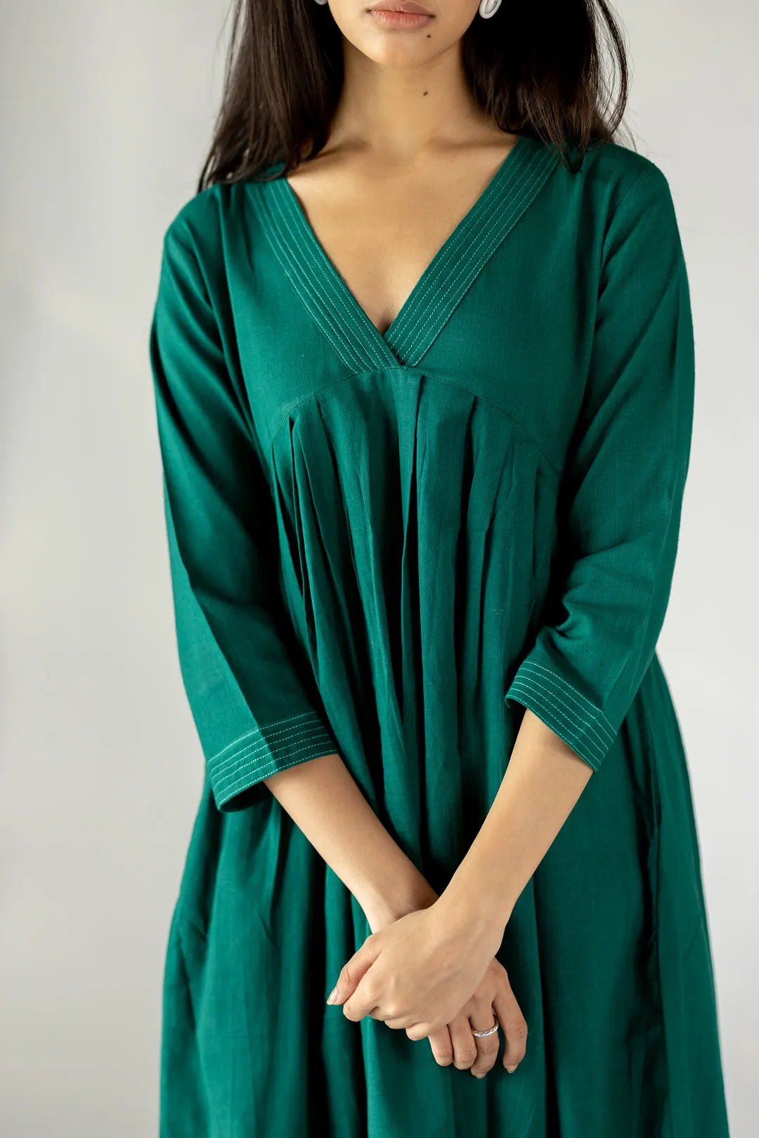 Dark teal kurta set