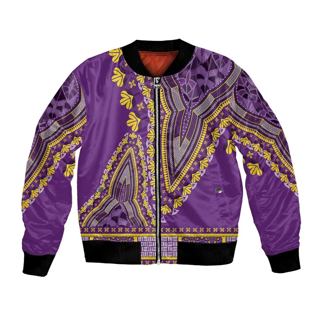 Dashiki Bomber Jacket Luxury Afro - Violet LT7