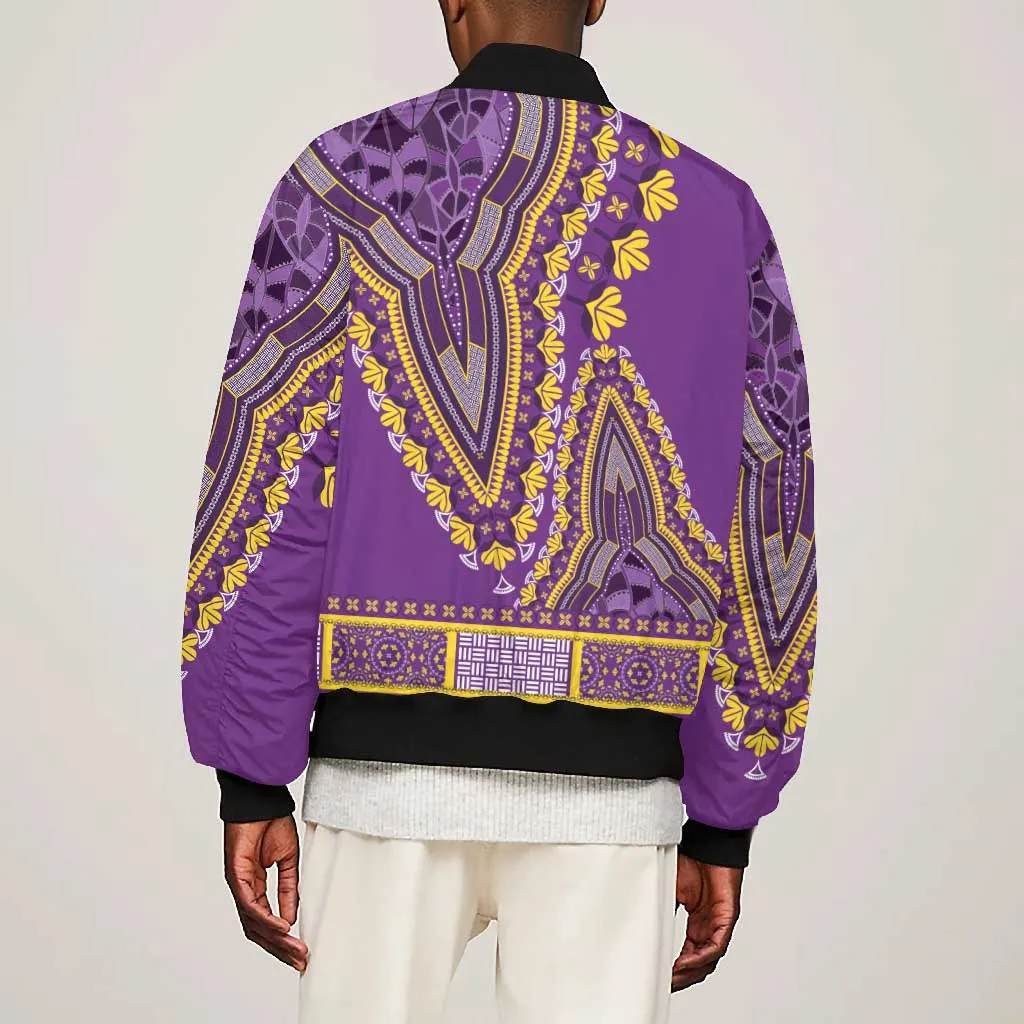 Dashiki Bomber Jacket Luxury Afro - Violet LT7
