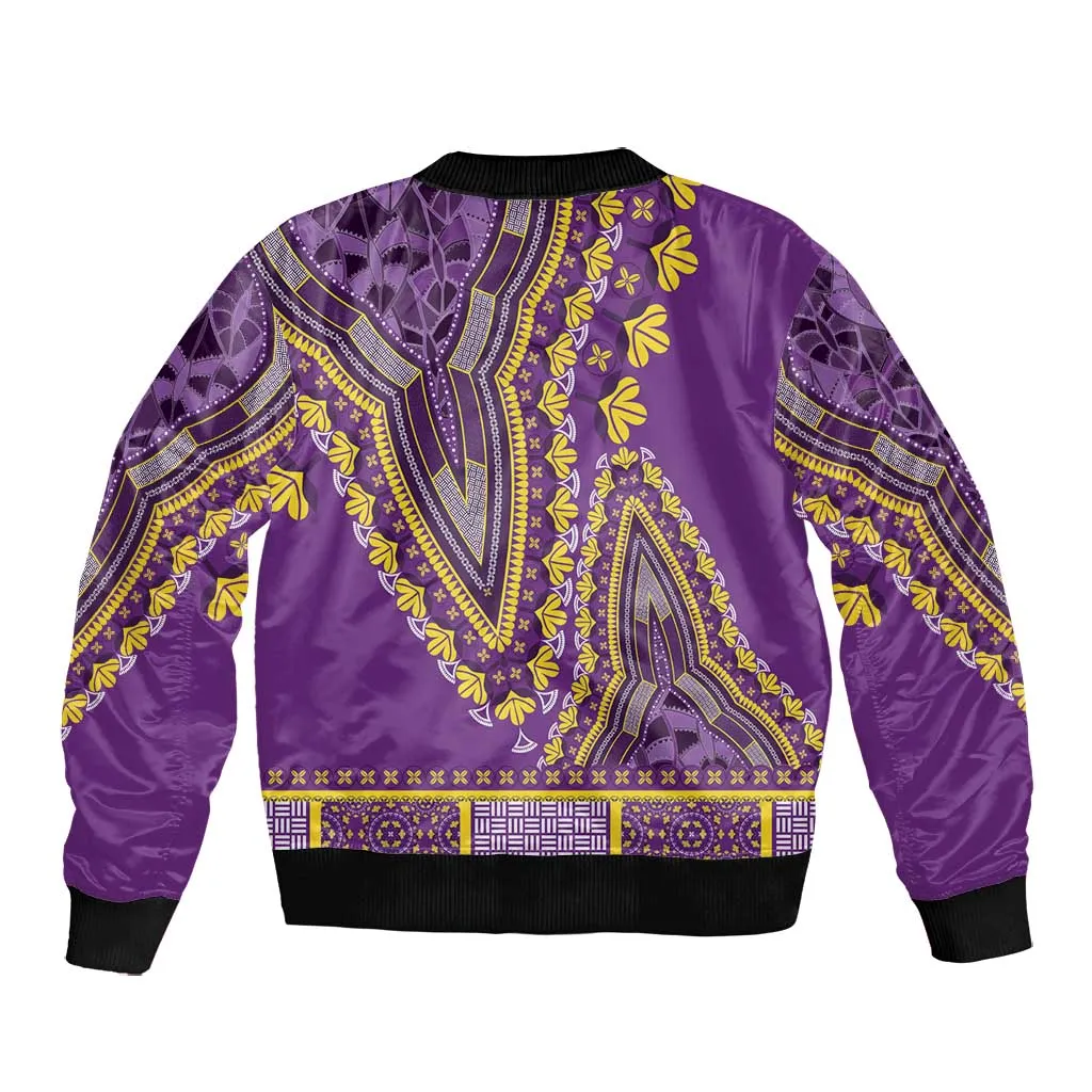 Dashiki Bomber Jacket Luxury Afro - Violet LT7