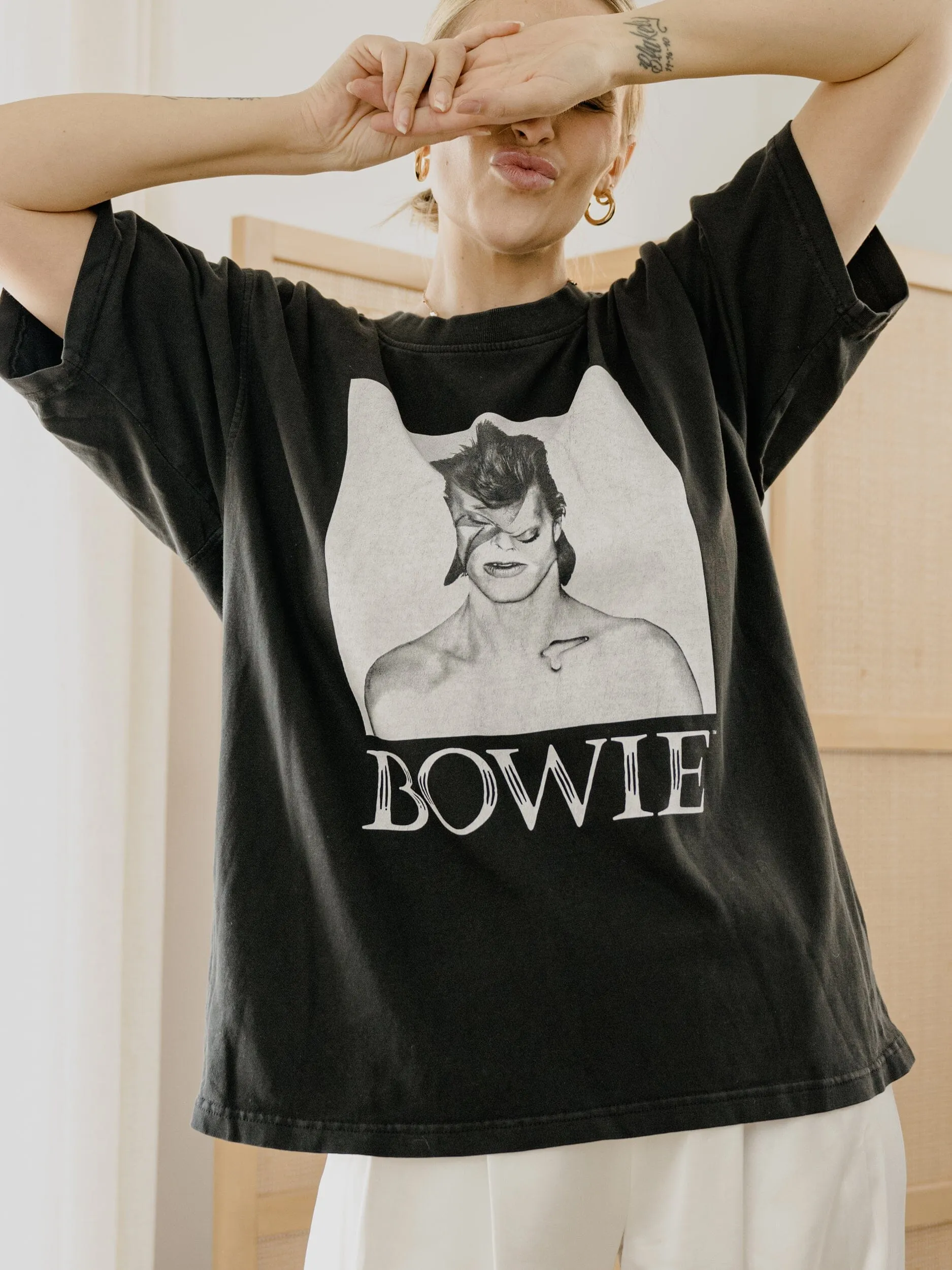 David Bowie Aladdin Sane Dither Black Hi-Dive Tee (FINAL SALE)