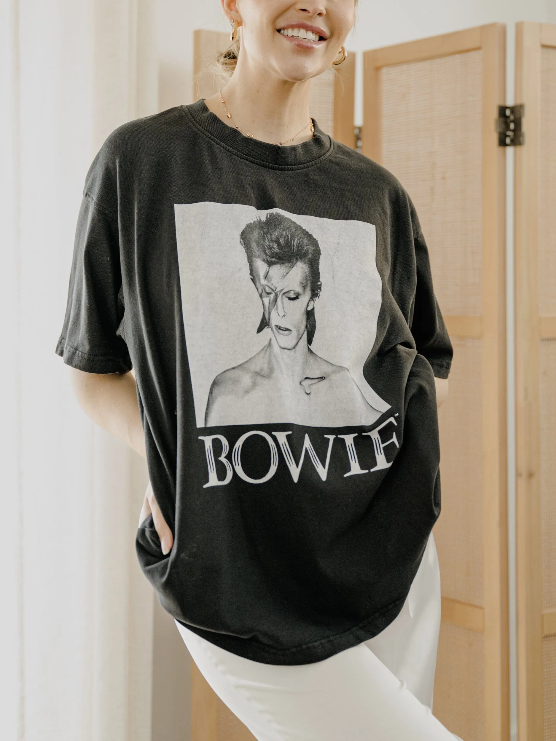 David Bowie Aladdin Sane Dither Black Hi-Dive Tee (FINAL SALE)