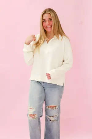 Days With You Scuba Pullover in Ecru