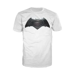 DC Batman V Superman Logo Standard Official Men's T-shirt (White)