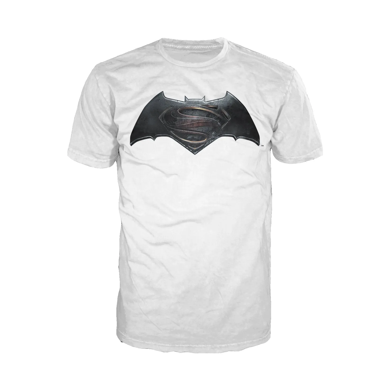 DC Batman V Superman Logo Standard Official Men's T-shirt (White)