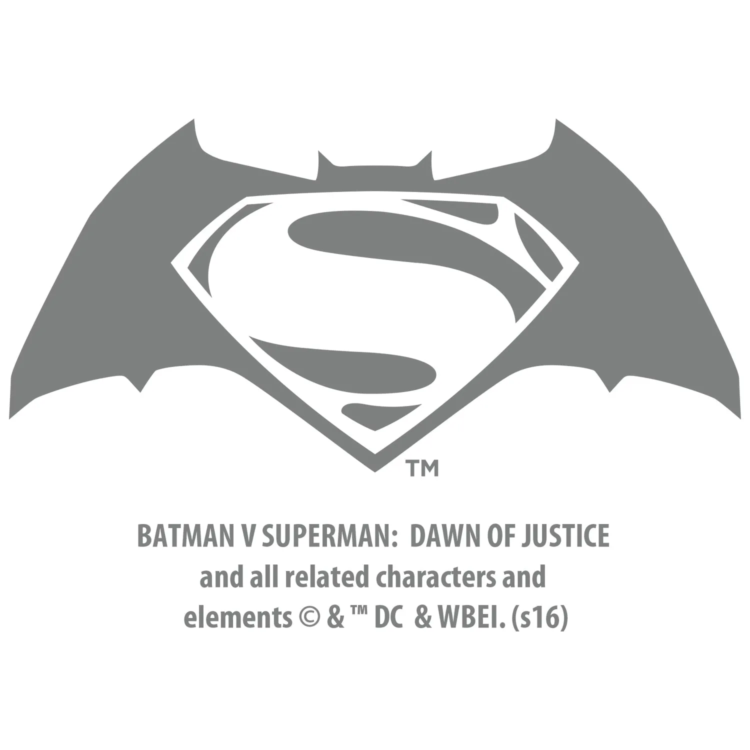 DC Batman V Superman Logo Standard Official Men's T-shirt (White)