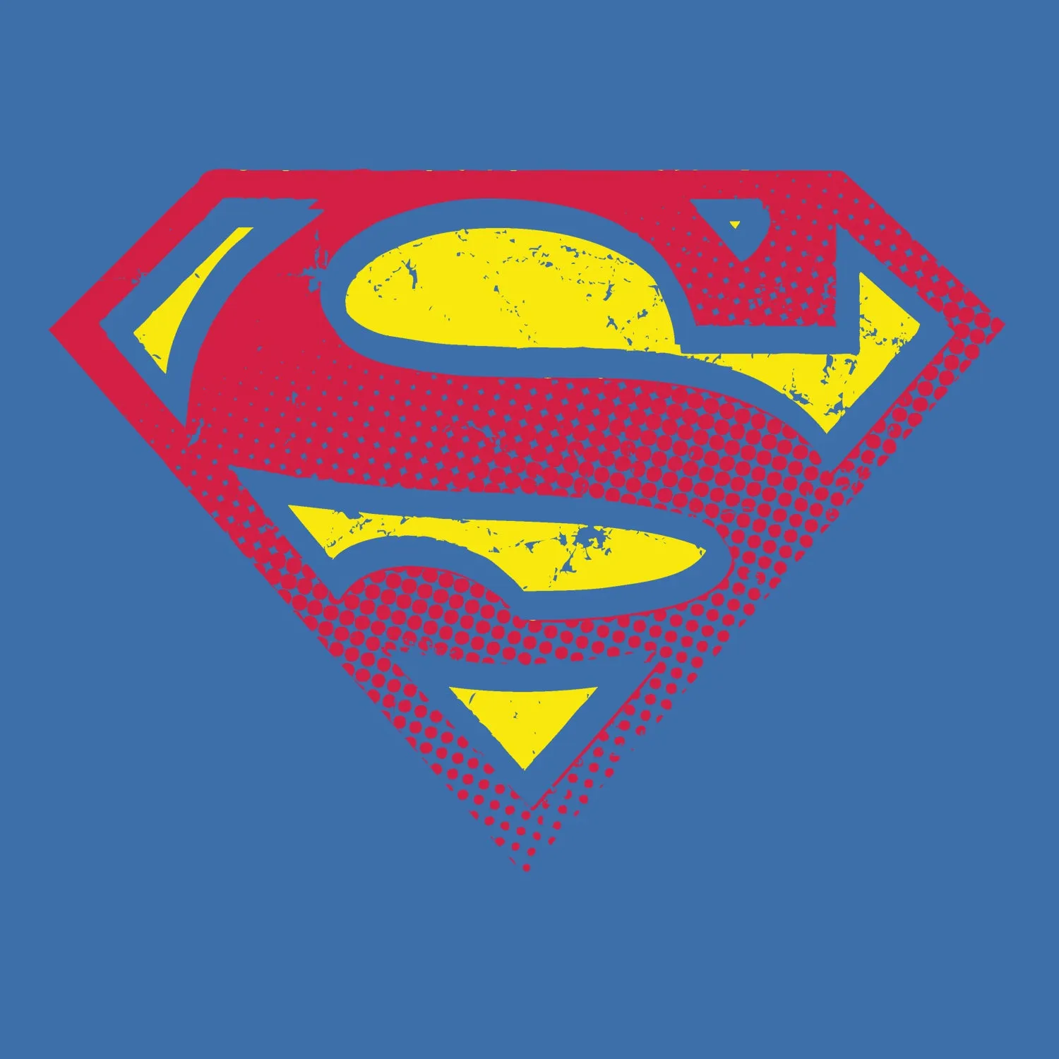 DC Comics Superman Logo Halftone Official Men's T-shirt