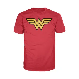 DC Comics Wonder Woman Logo Classic 01 Official Men's T-shirt (Red)