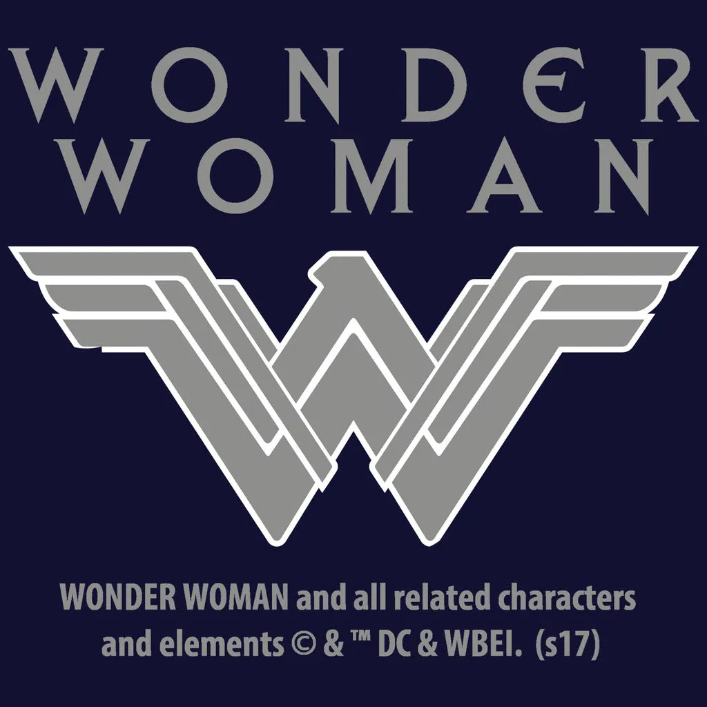 DC Wonder Woman Logo Fight Peace Official Men's T-shirt (Navy)