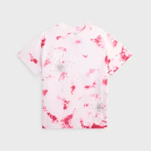 Des Phemmes Tie Dye Tee - White / Lipstick