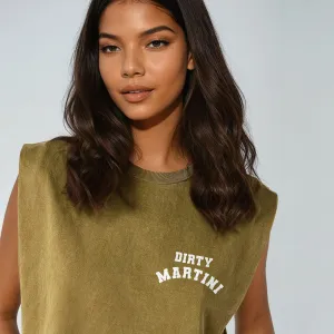 Dirty Martini Garment Dyed Muscle Tee