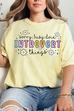 Doin' Introvert Things Comfort Colors Adult Ring-Spun Cotton Tee