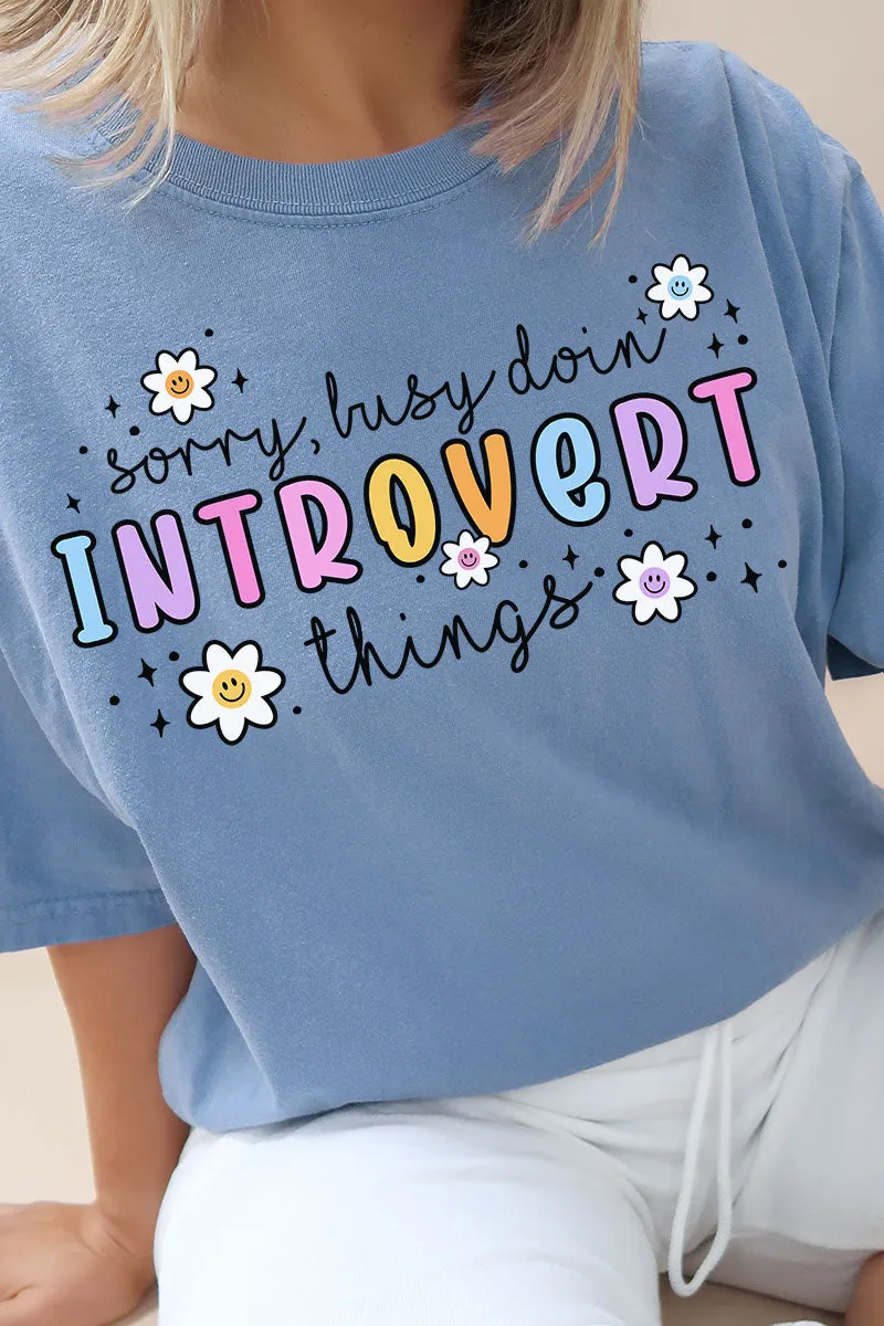 Doin' Introvert Things Comfort Colors Adult Ring-Spun Cotton Tee
