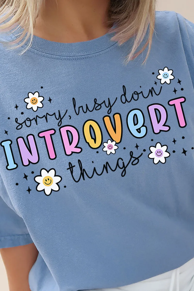 Doin' Introvert Things Comfort Colors Adult Ring-Spun Cotton Tee