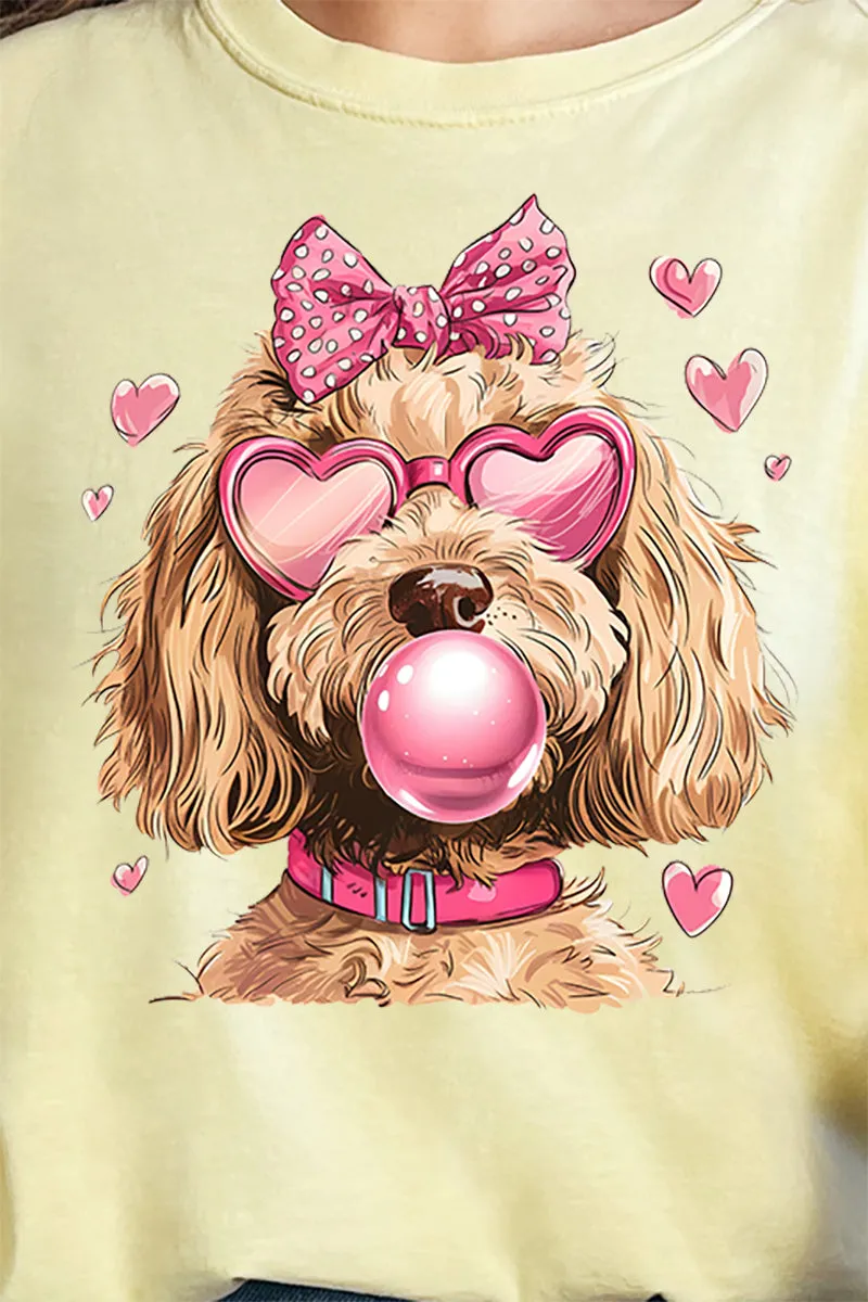 Doodle Dog Hearts Comfort Colors Adult Ring-Spun Cotton Tee