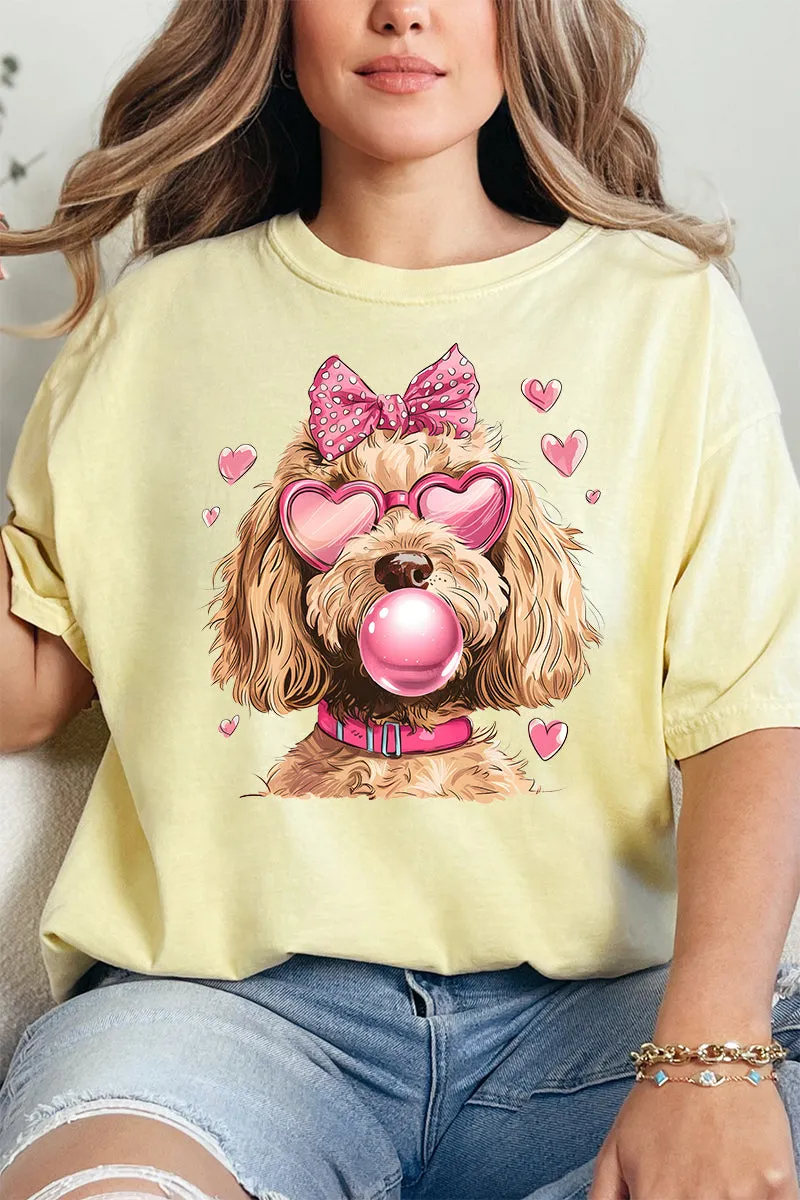 Doodle Dog Hearts Comfort Colors Adult Ring-Spun Cotton Tee