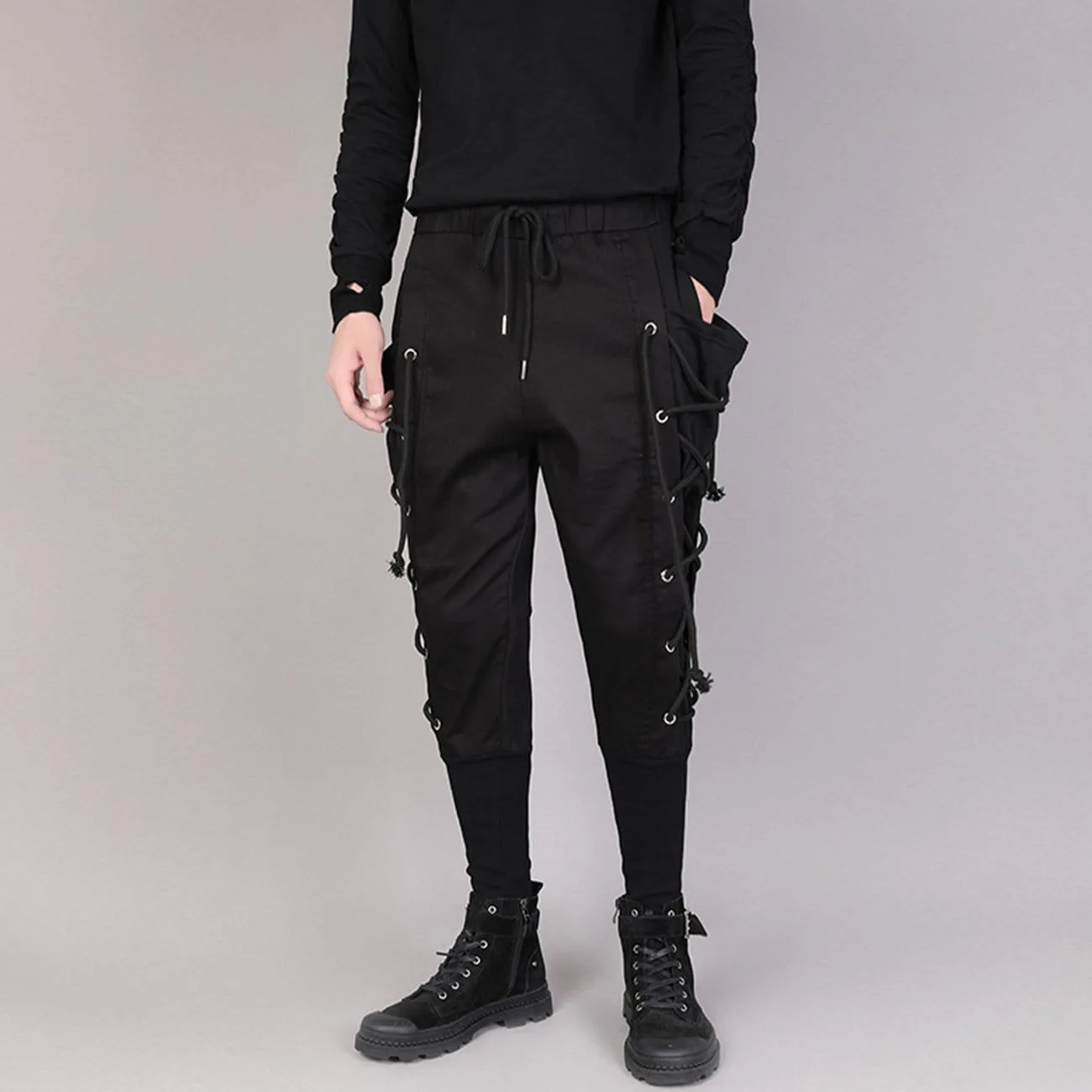 Drawstring Webbing Function Pants