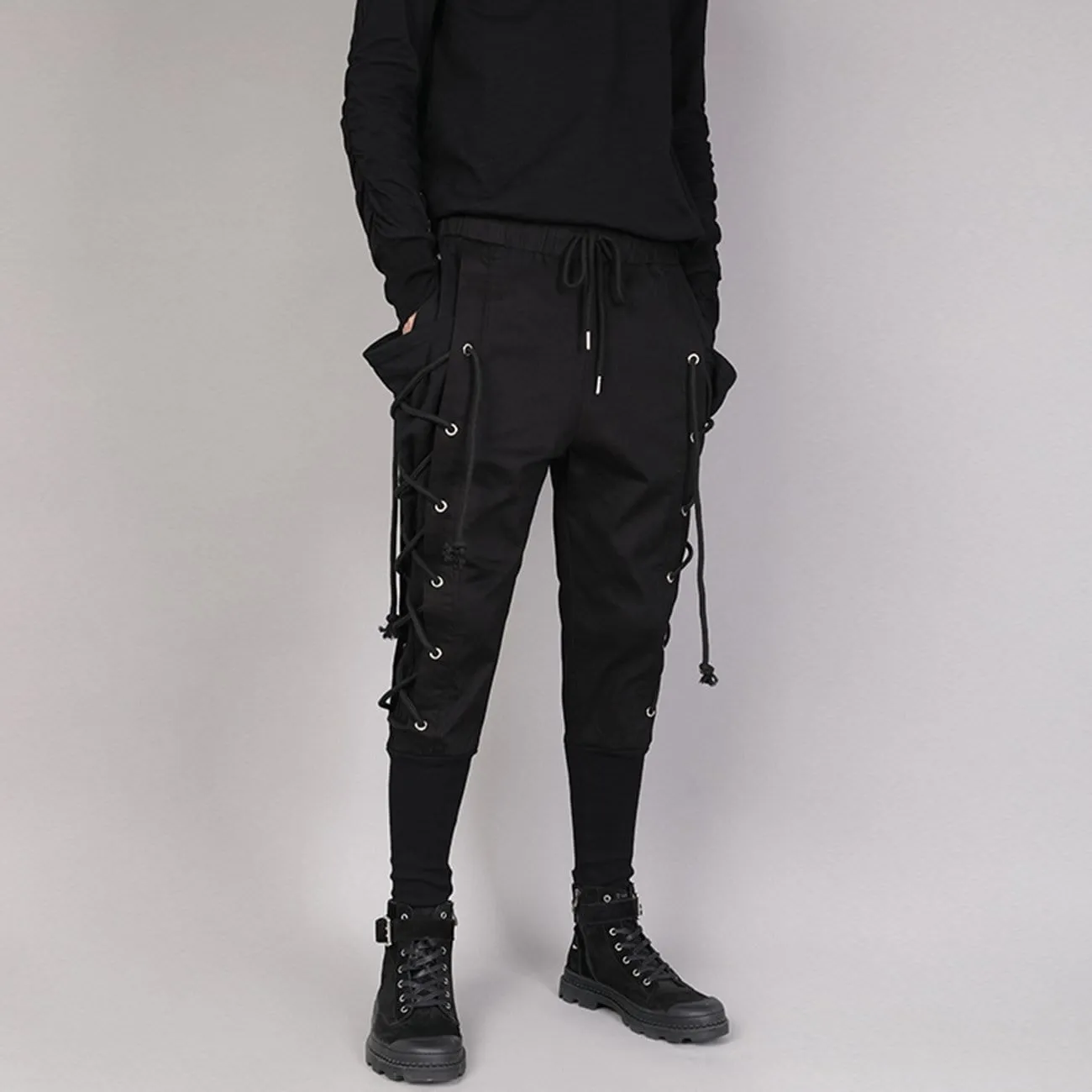 Drawstring Webbing Function Pants
