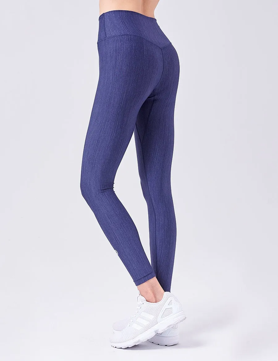 easyoga LESPIRO Glossy Slim Leggings - B3 Dark Blue