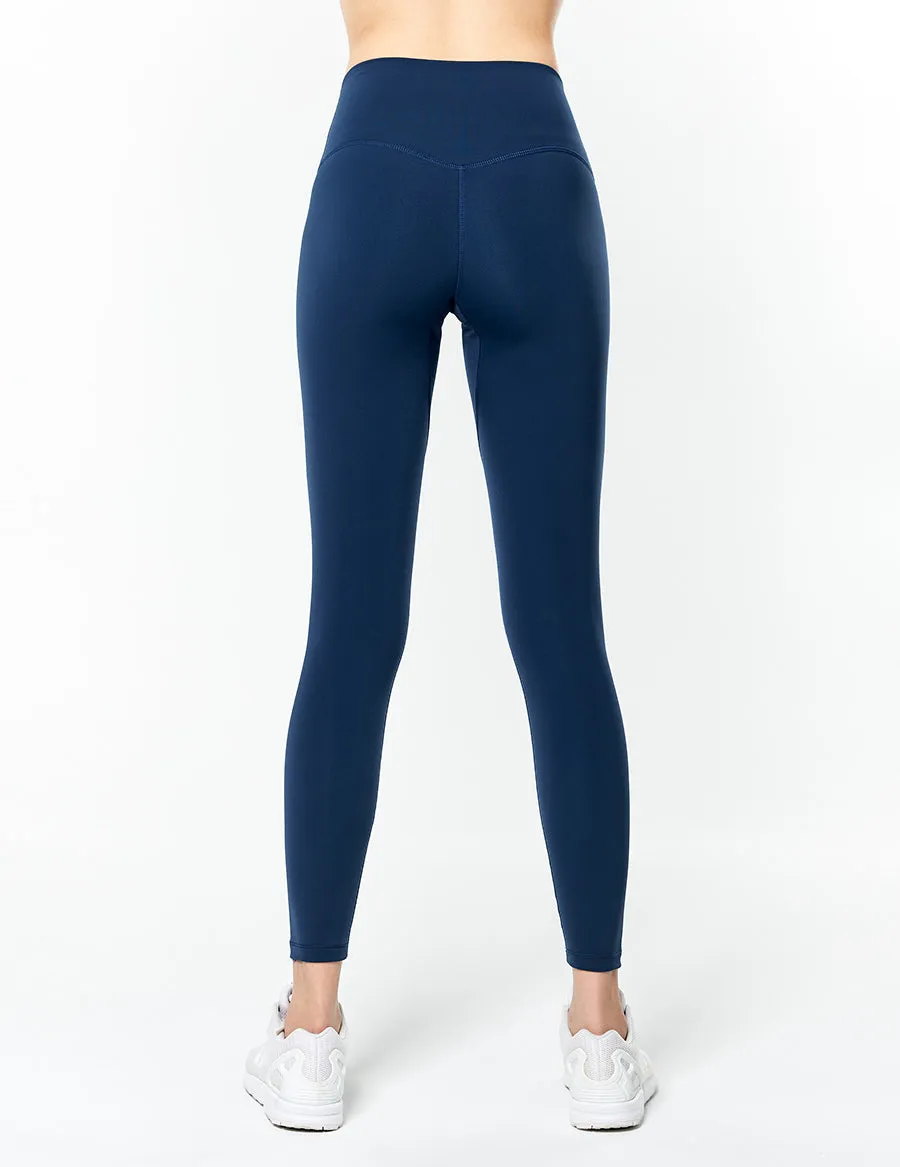 easyoga LESPIRO Glossy Slim Tights2 - B08 Ink Blue