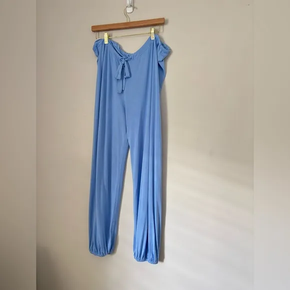 Eberjey Gisele Baby Blue Tencel Modal Slouchy PJ Set