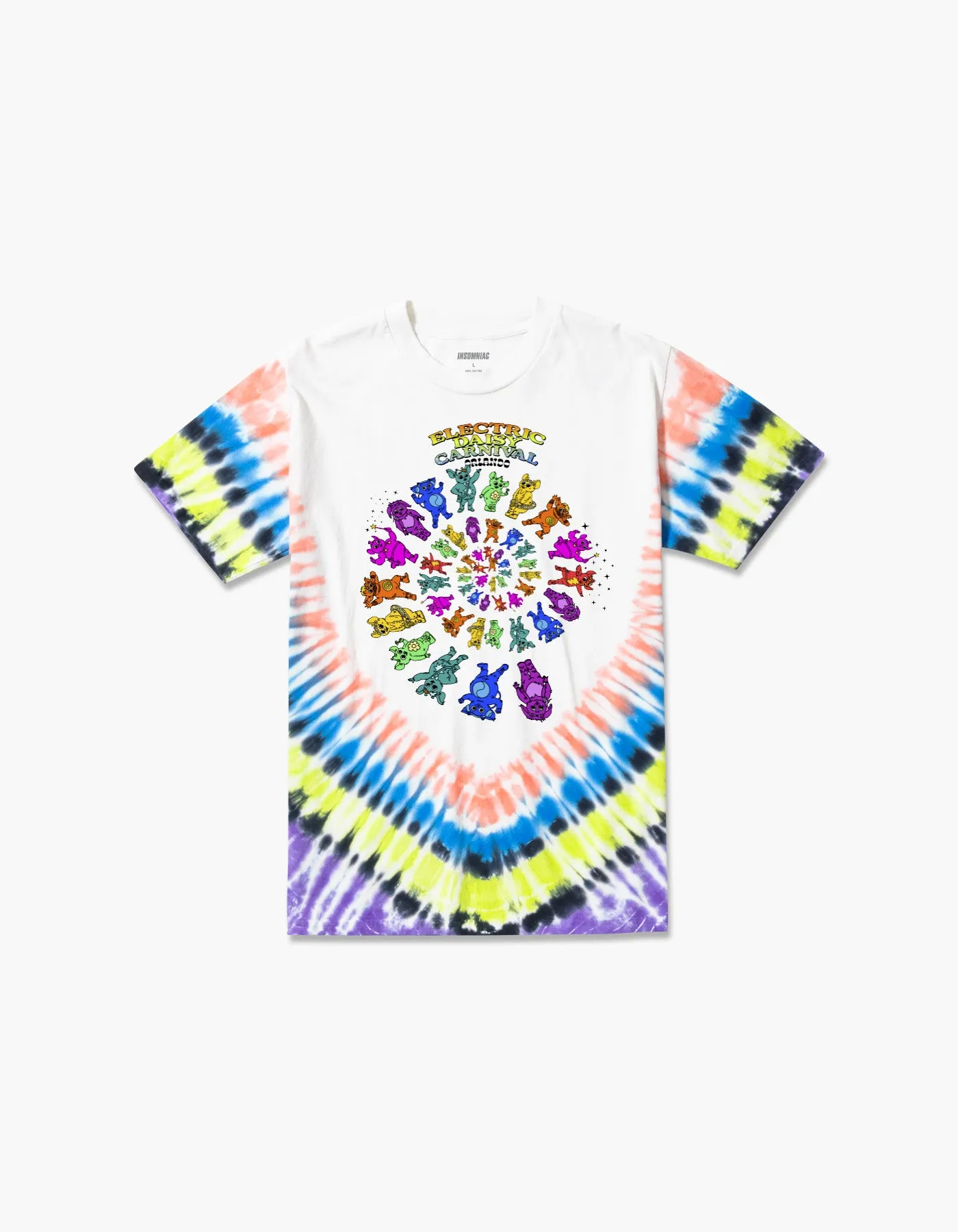 EDC Orlando Rainbow Rascals Tie Dye Lineup S/S Tee