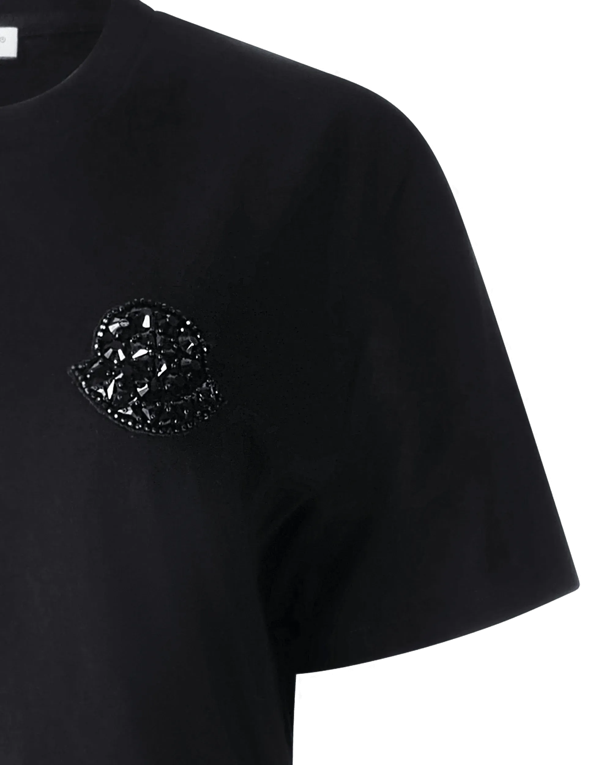 Embellished Black Logo T-shirt