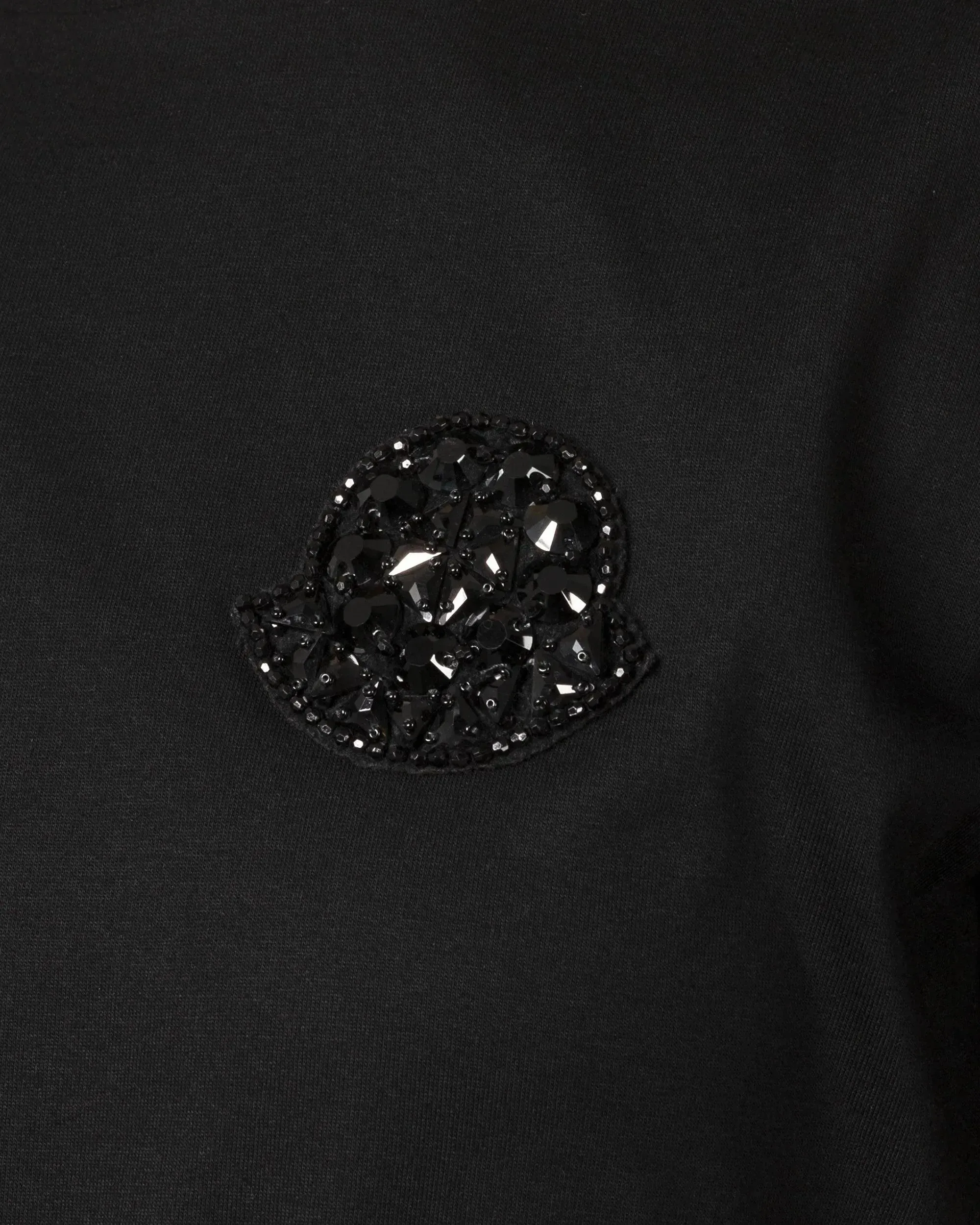 Embellished Black Logo T-shirt