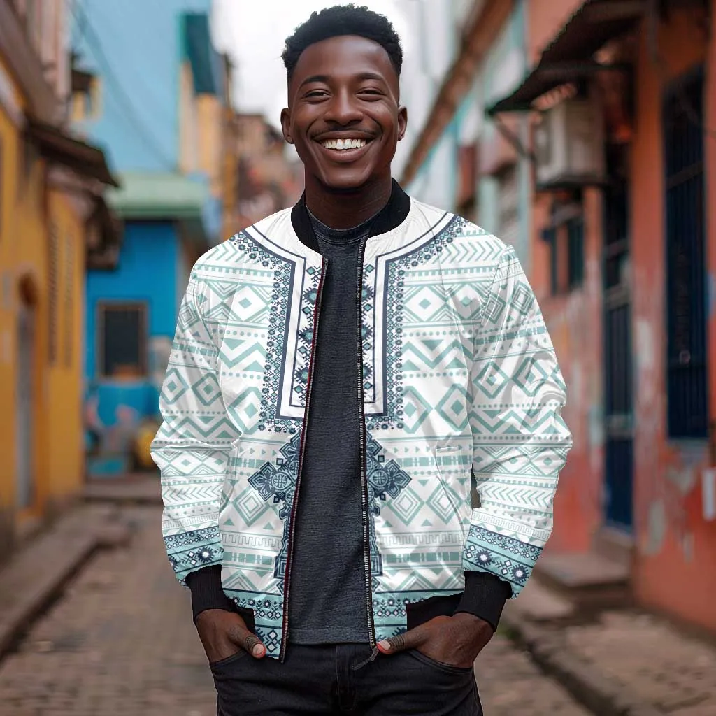 Eritrea Bomber Jacket African Pattern - Habesha Style LT15