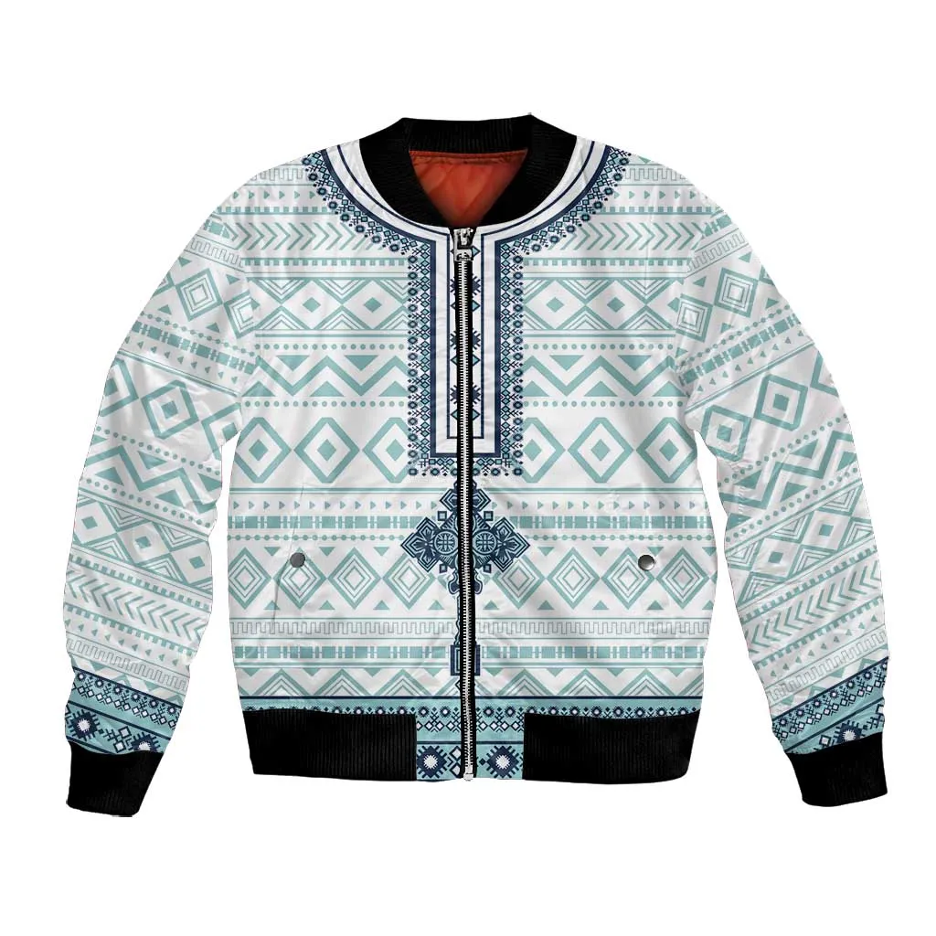 Eritrea Bomber Jacket African Pattern - Habesha Style LT15