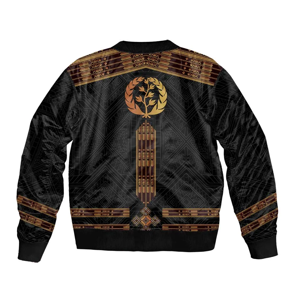 Eritrea Bomber Jacket Tilet Habesha Style - Black LT7