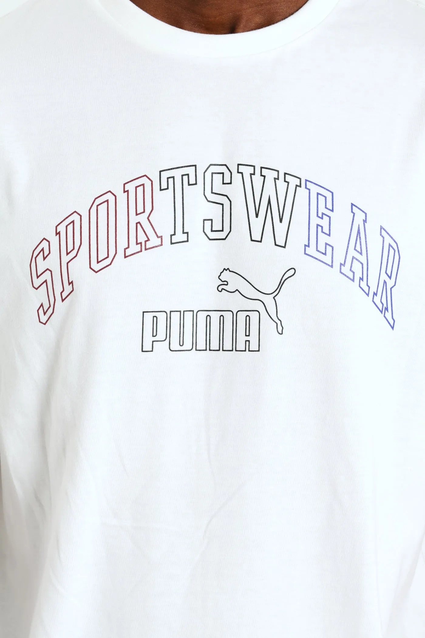 Essentials Plus Logo Lab Gradient Tee - White