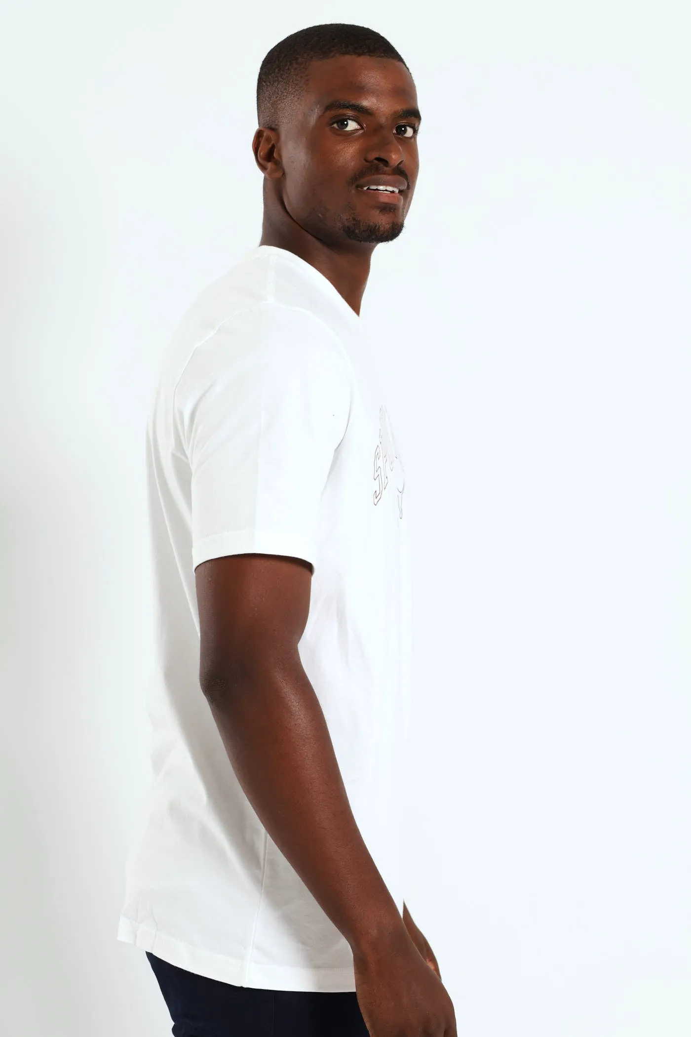 Essentials Plus Logo Lab Gradient Tee - White