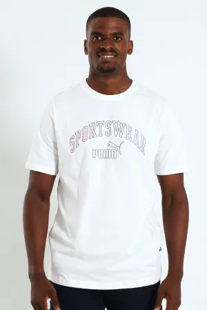 Essentials Plus Logo Lab Gradient Tee - White
