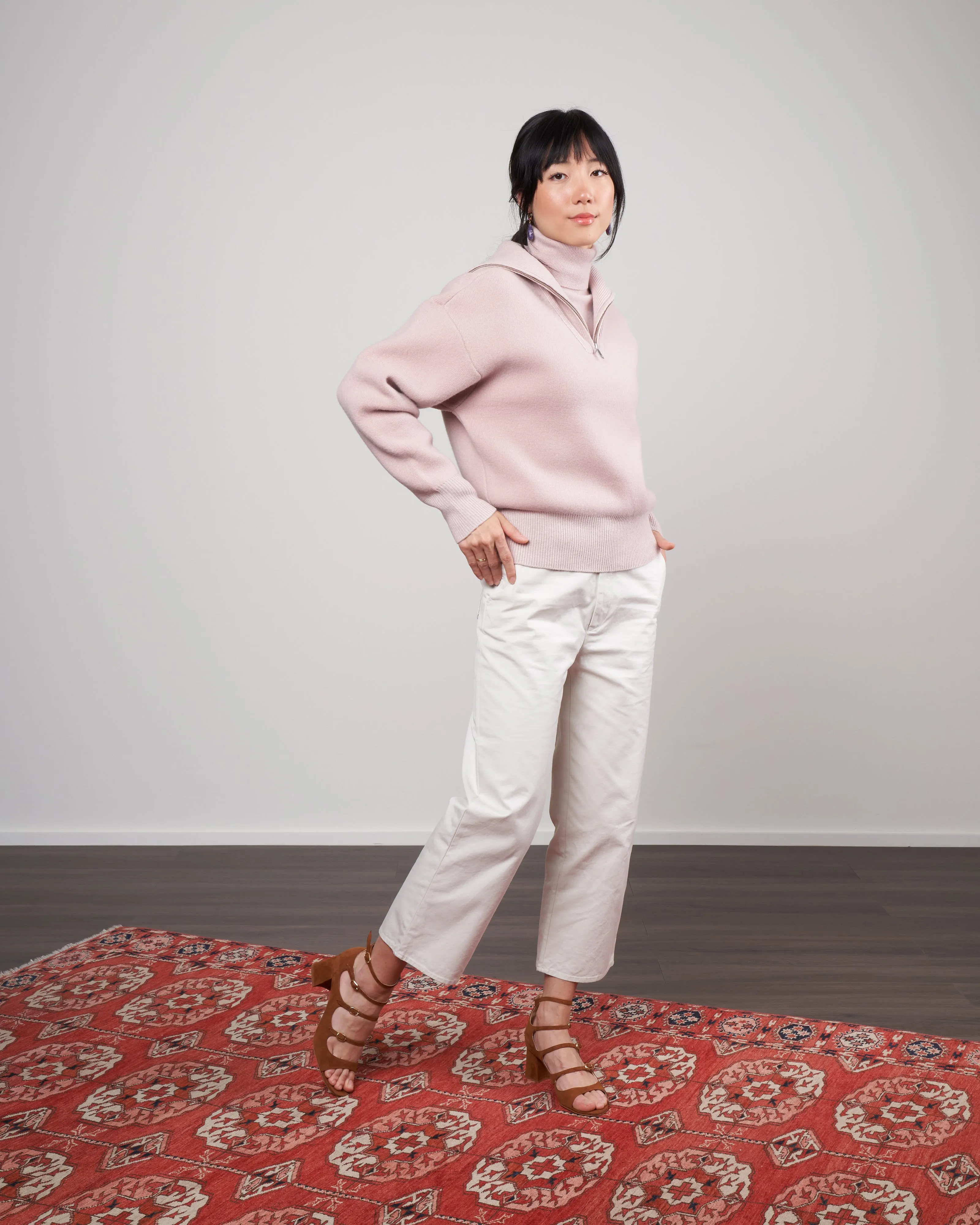 fancy sweater - greyish pink