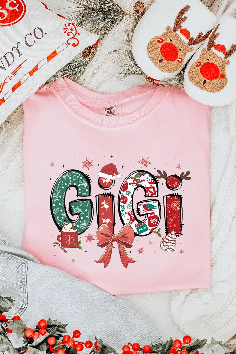 Festive Christmas Gigi Comfort Colors Adult Ring-Spun Cotton Tee
