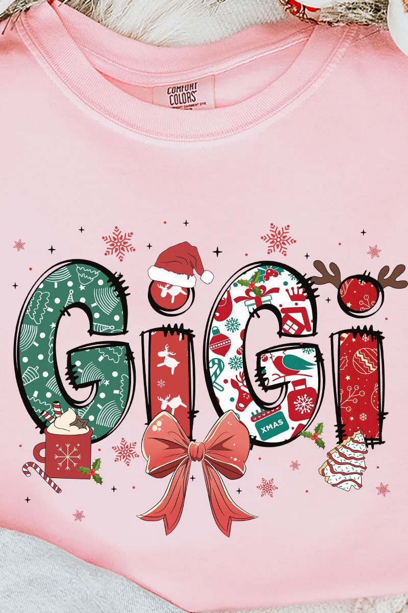 Festive Christmas Gigi Comfort Colors Adult Ring-Spun Cotton Tee
